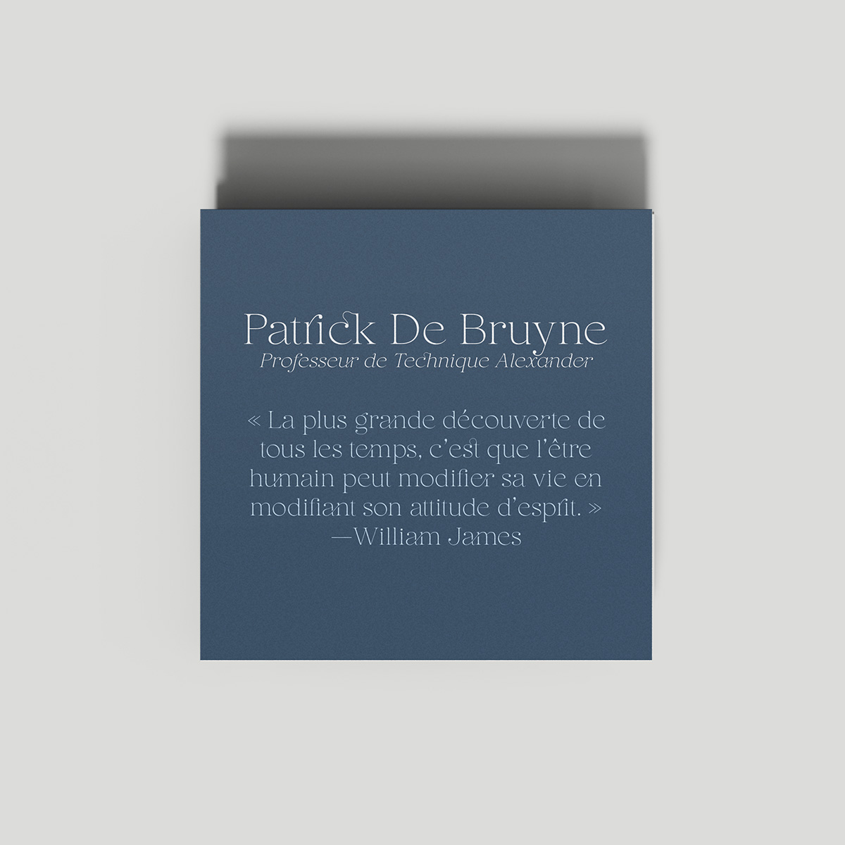 Patrick De Bruyne, professeur de technique Alexander Patrick De Bruyne, professeur de technique Alexander